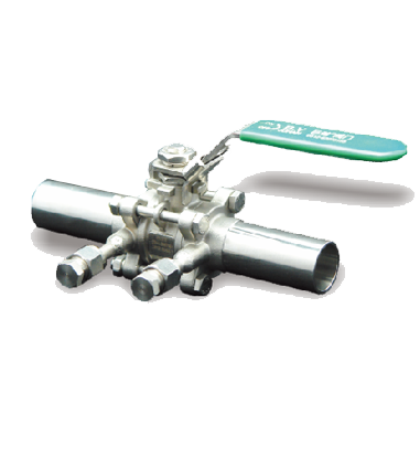 Stainless steel extended welded oil purifying ball valve